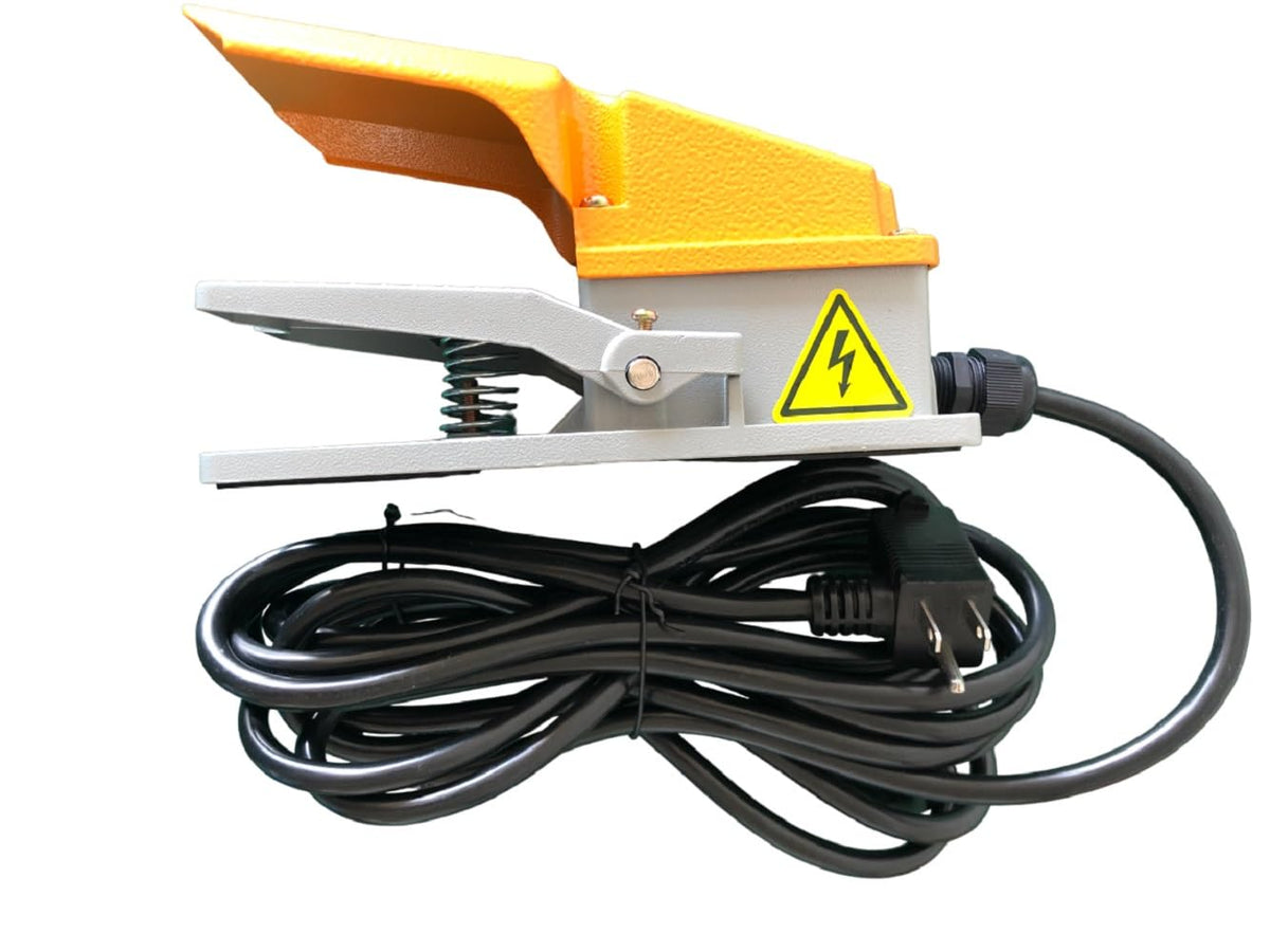 Fielect LT4 Electric Foot Pedal Switch - Yellow Aluminum Housing 380V 15A 1NO 1NC