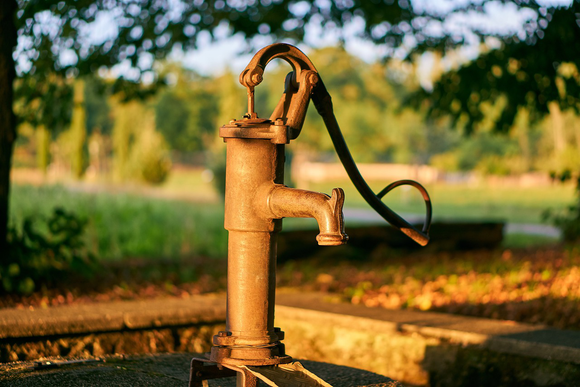 old traditional style water pump 