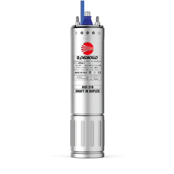 PEDROLLO 4PDm/3 SUBMERSIBLE MOTOR 3HP 220V 1PH 4″ NEMA