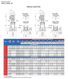 PEARL VERTICAL MULTISTAGE ELECTRICAL WATER PUMP - VPS10-6 50H36EE - 5HP, 220/440V, 6 STAGES, 3PH,  1.1/2 " DISCHARGE