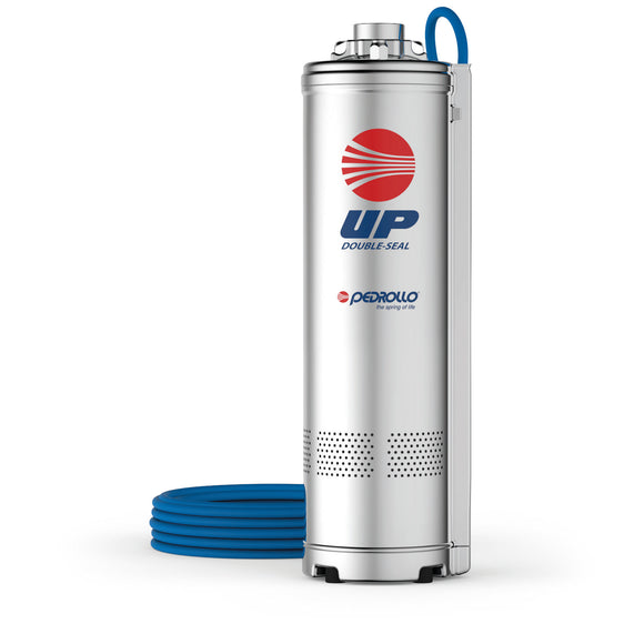 PEDROLLO UPM 4/4 SUBMERSIBLE MULTISTAGE PUMP 2HP 220V 60HZ 1PH 1¼″ NPT 10M CABLE