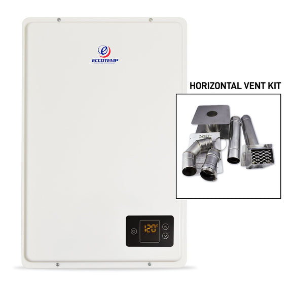 Eccotemp 20HI Indoor 6.0 GPM Natural Gas Tankless Water Heater Horizontal Bundle