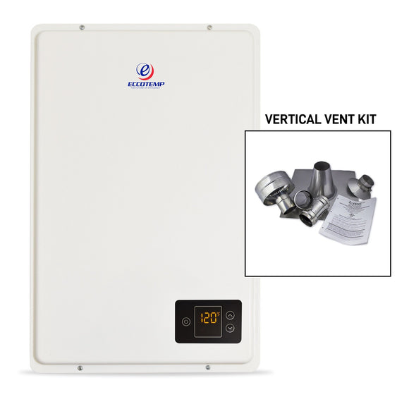 Eccotemp 20HI Indoor 6.0 GPM Liquid Propane Tankless Water Heater Vertical Bundle