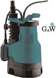 G&W Submersible Utility Water Sump Pump Powerful & Easy 1HP 110V 3660GPH 26ft Head up to 1.1/4" Solids